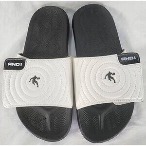 AND1 Men’s Athletic Adjustable Swirl Slide Sandals Size 8